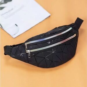 Black Geometric women’s Waist Bag